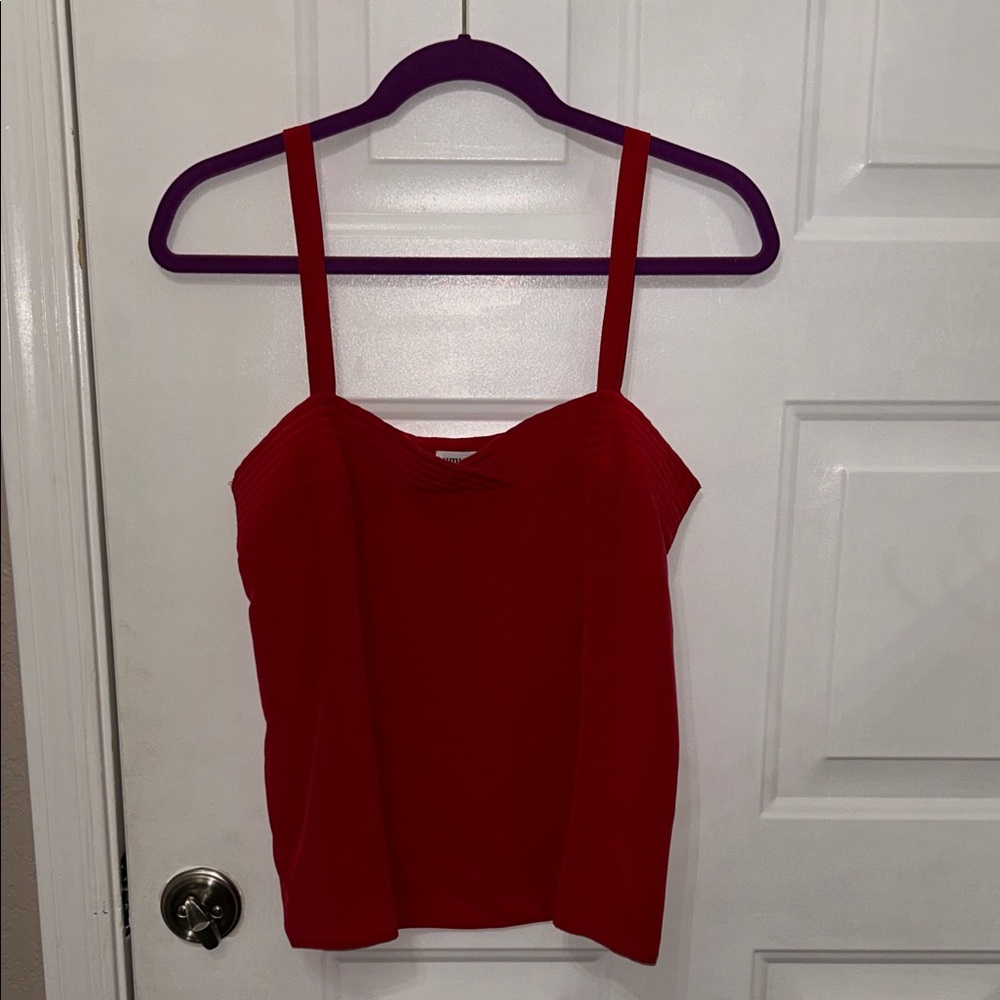 Vintage 100% Silk Red Tank Top